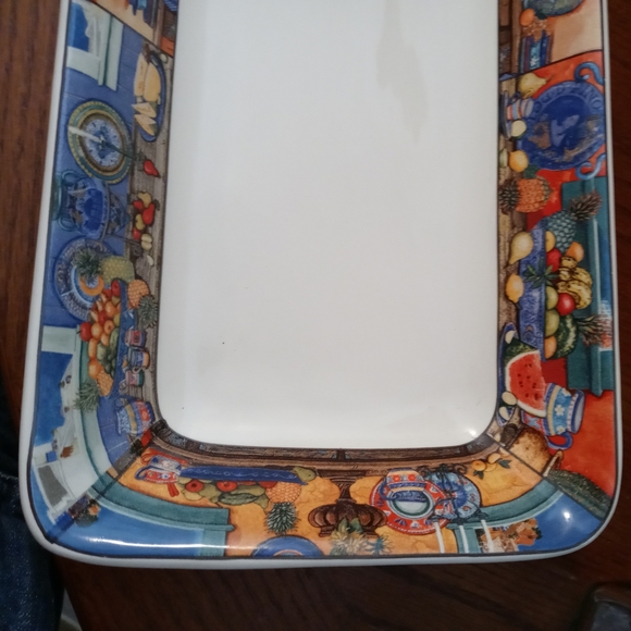 🌮 SAKURA Table Porcelain 18.5" Vintage SERVING PLATTER 🍜NICE GIFT.🍱🎁 - Picture 2 of 12